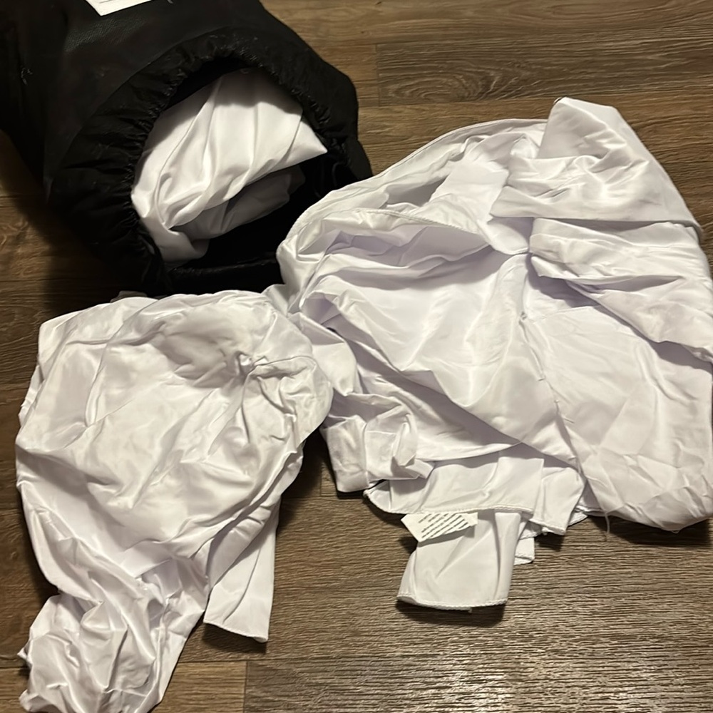 7 white table cloths fabric